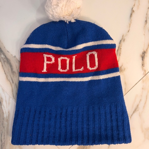 Unisex Ralph Lauren Navy Knit Hat - Picture 4 of 4